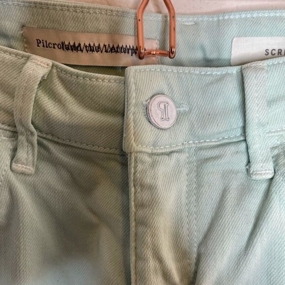 Anthropologie pilcro mint colored script jeans - Picture 4 of 10